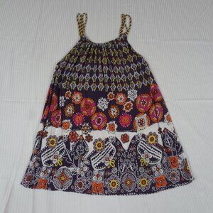 FOREVER 21 SCOOP NECK LOOSE FIT PURPLE FLORAL SMALL WOMENS TANK TOP L459